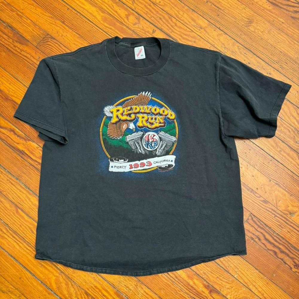 1993 Vintage “Redwood Run” Biker tee XL